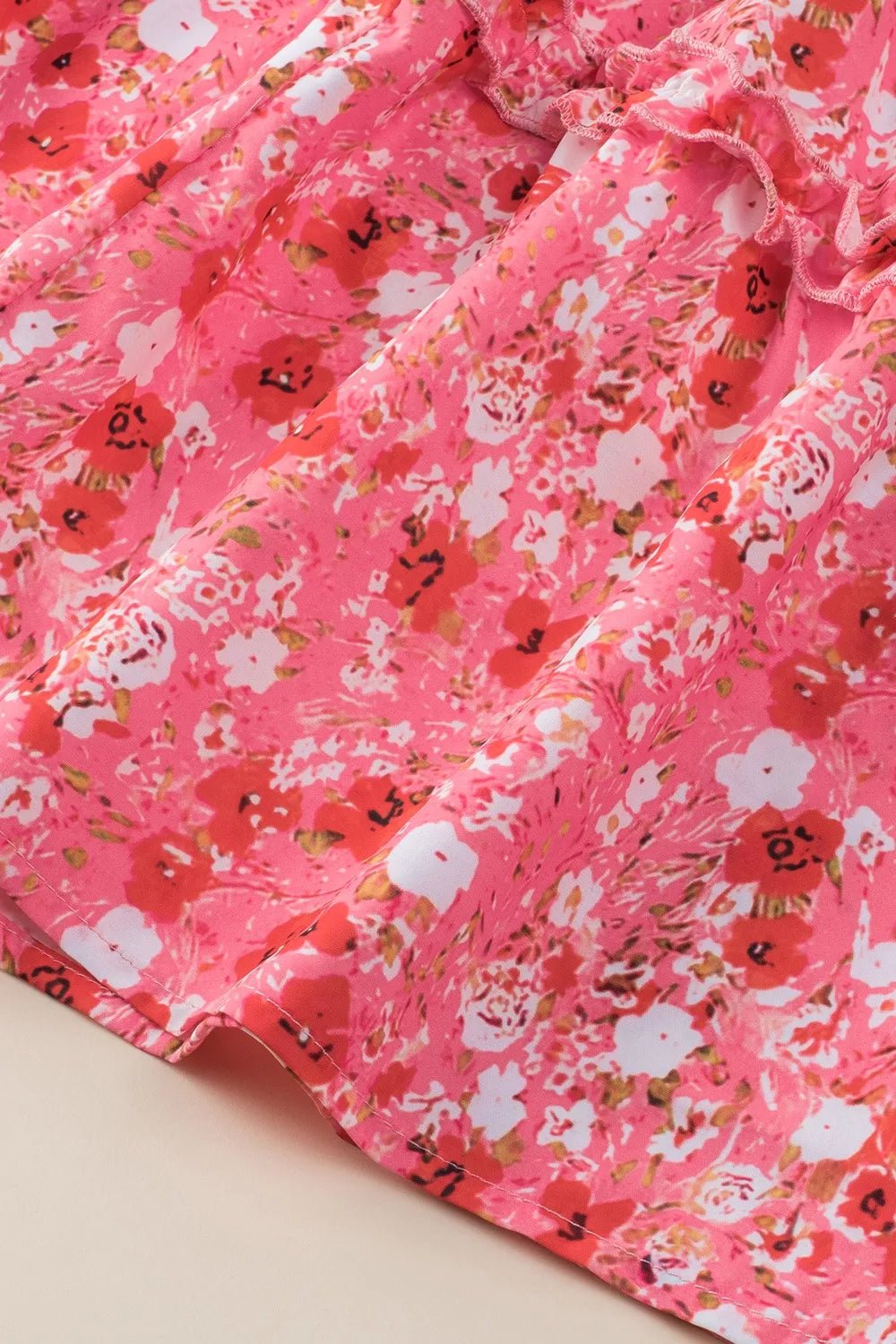 Floral Print Ruffle Tiered Mini Dress - Lara Moda