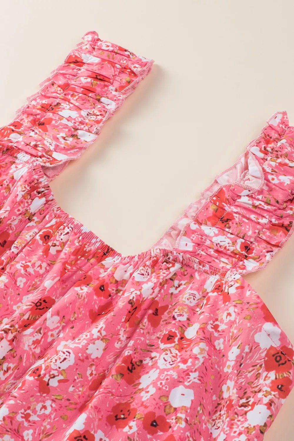 Floral Print Ruffle Tiered Mini Dress - Lara Moda