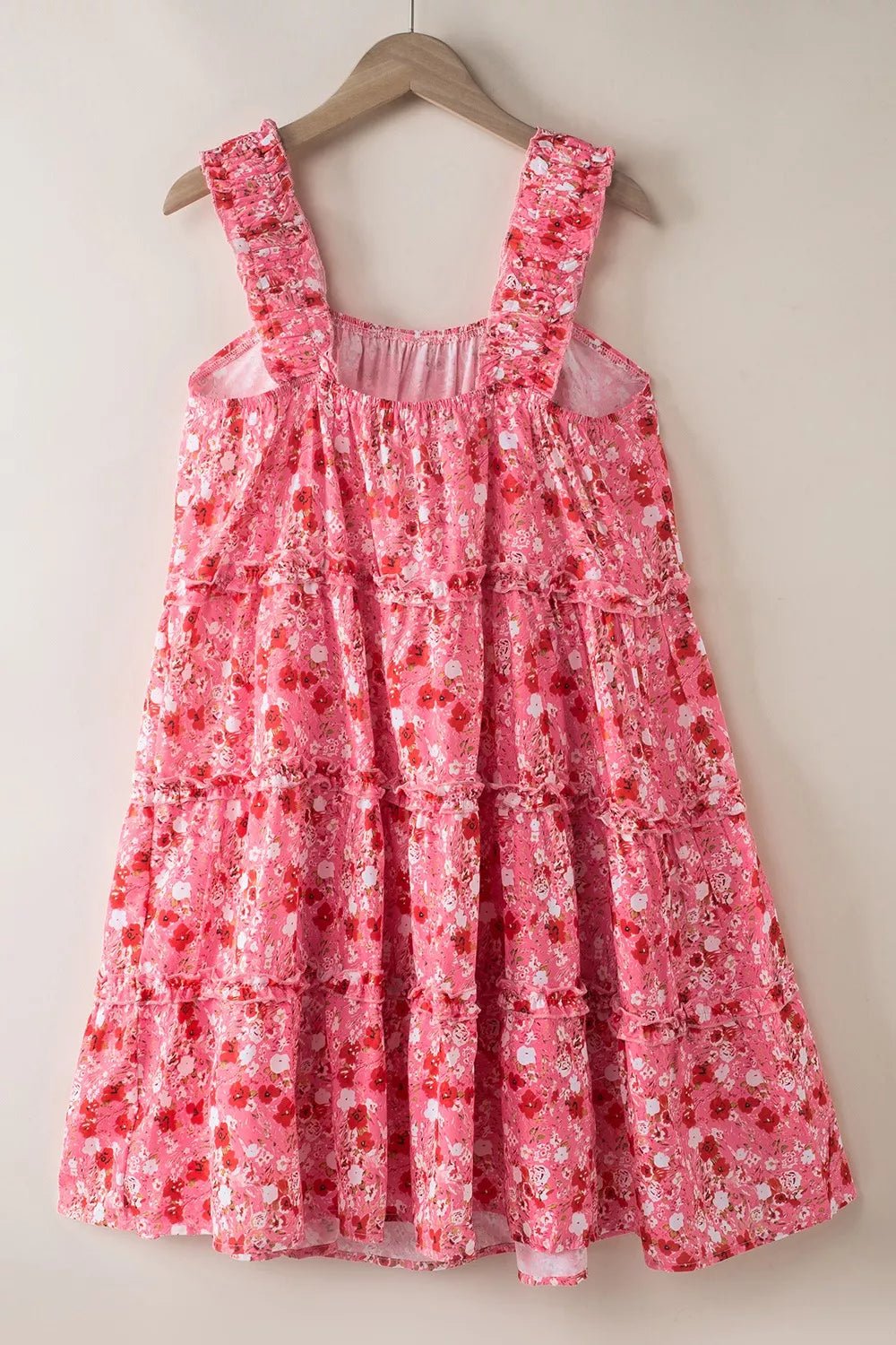 Floral Print Ruffle Tiered Mini Dress - Lara Moda