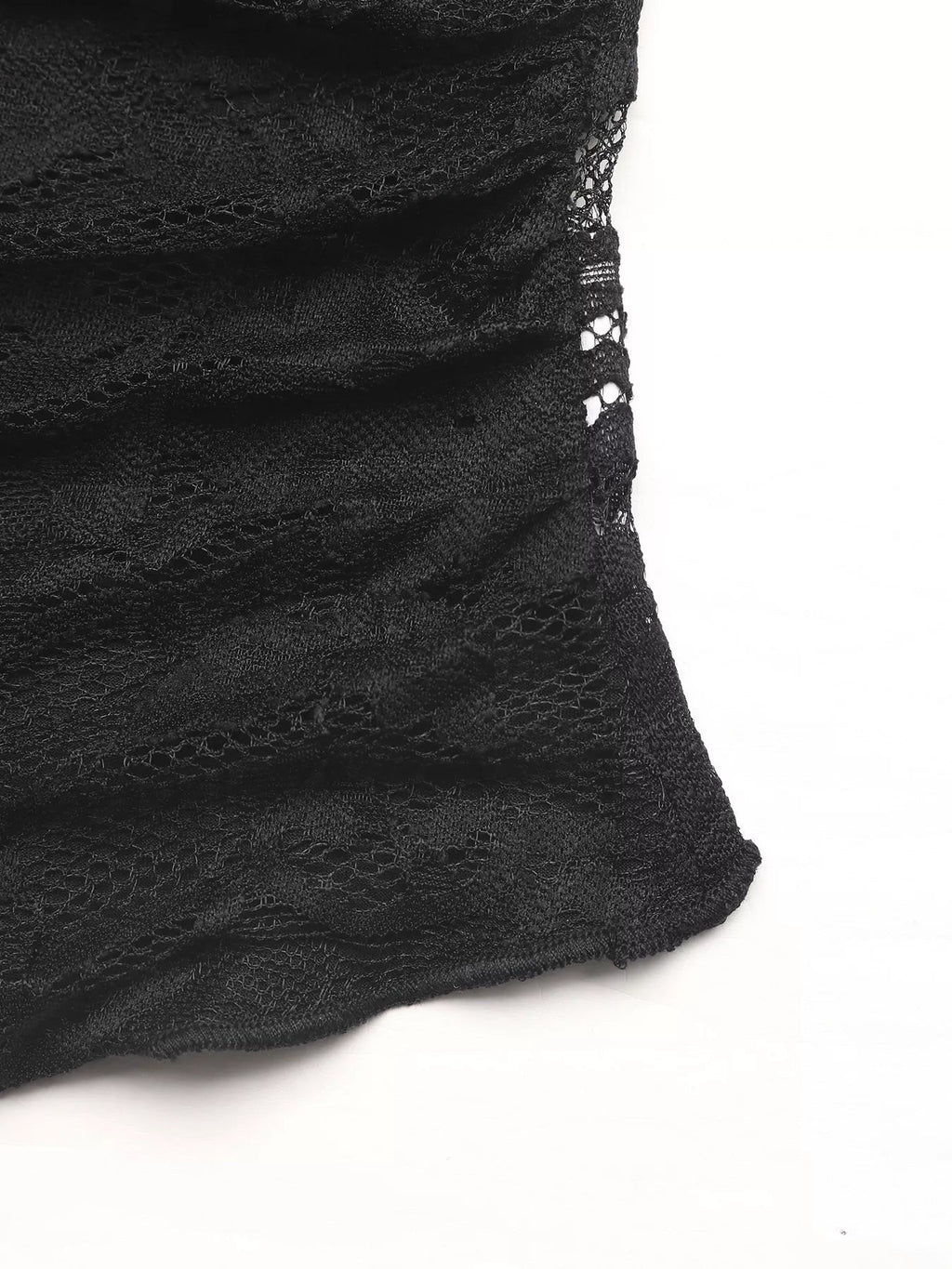 Lace V-Neck Slim Fit T-Shirt - Lara Moda