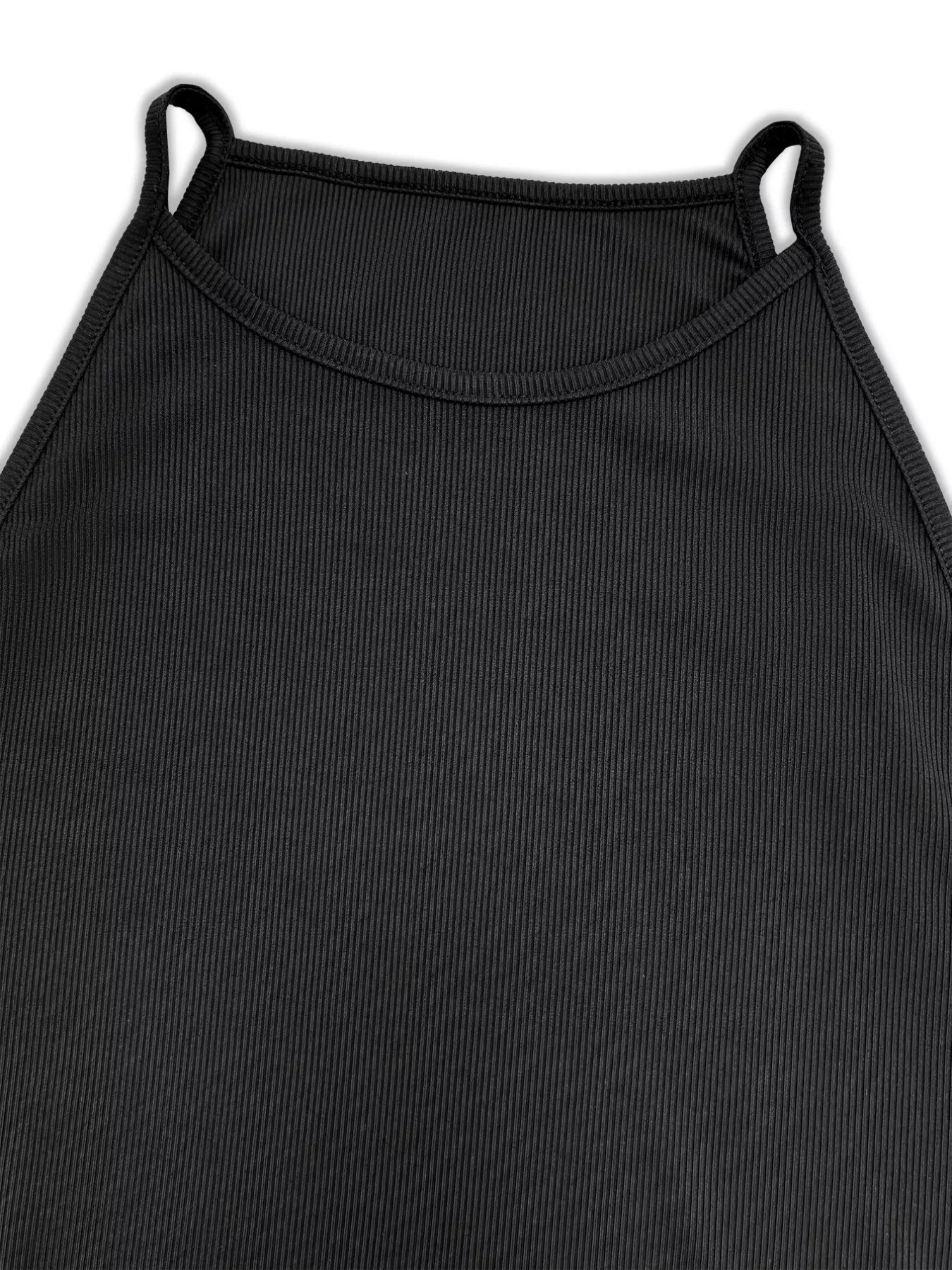 Plus Size Slit Round Neck Cami - Lara Moda